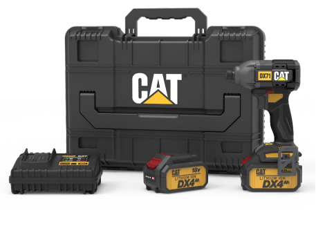 מברגת אימפקט 18V כולל 2 סוללות 4AH מבית CAT