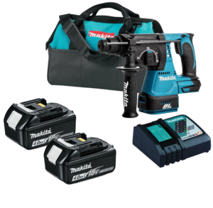 פטישון נטען 18V כולל סוללות 4AH דגם DHR242 מבית MAKITA