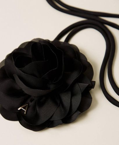 Choker with satin flower