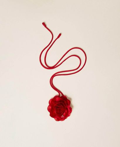 Choker with satin flower