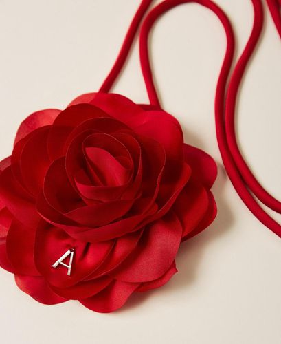 Choker with satin flower