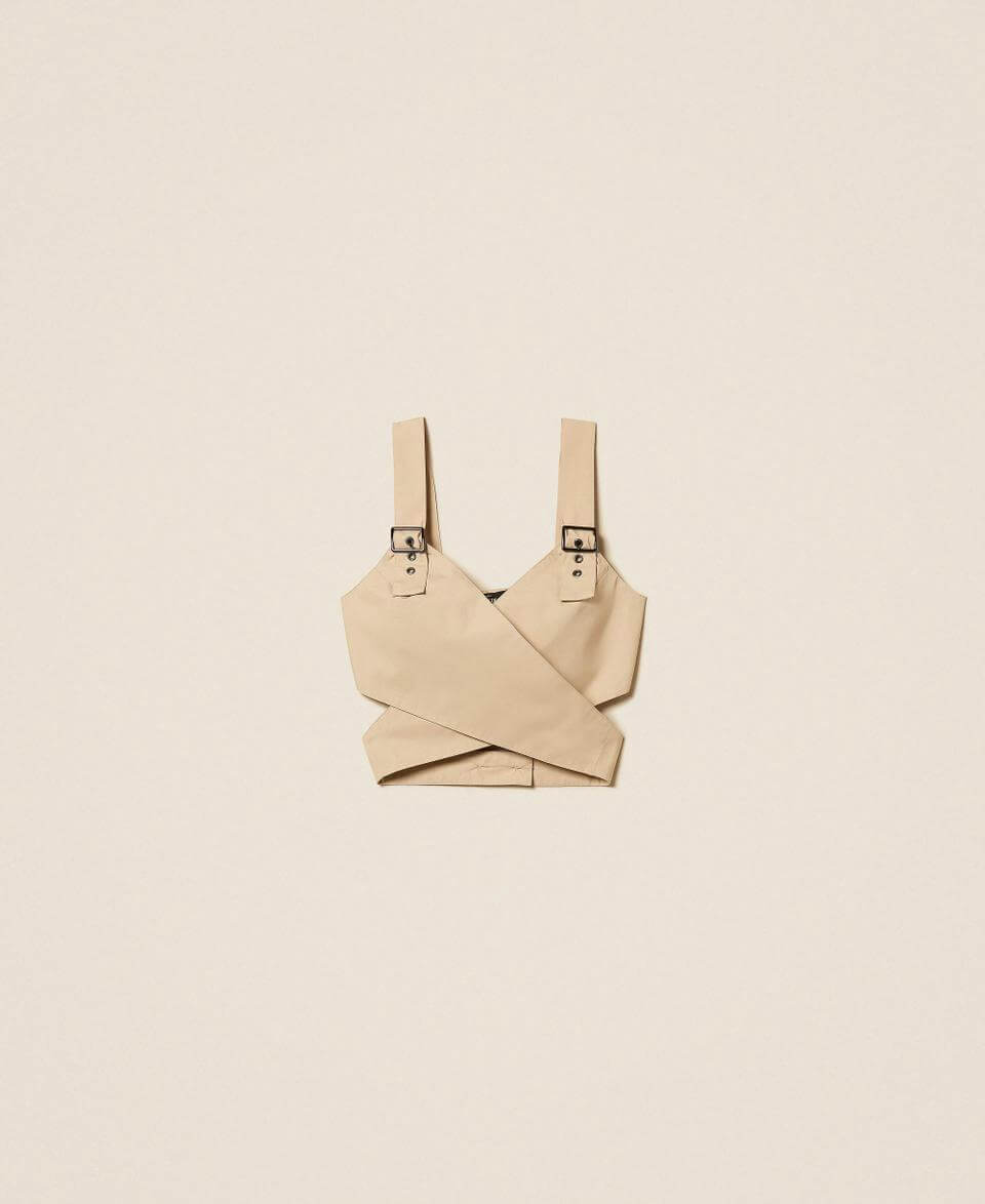 Recycled poplin top