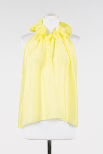 Voile top with ruffles