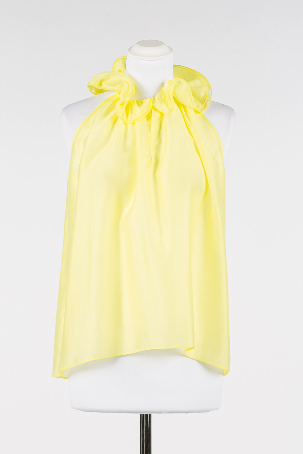 Voile top with ruffles