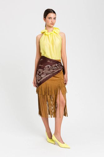Voile top with ruffles