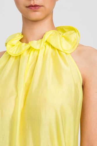 Voile top with ruffles