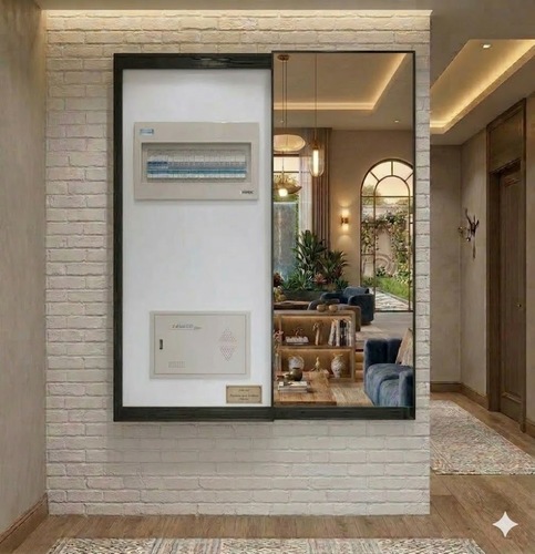 מראה הזזה לכיסוי ארון חשמל