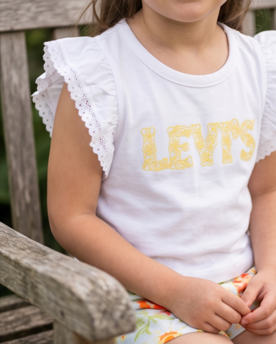חליפת חצאית מכנס LEVIS מידות 12 חודשים עד 4 שנים לילדים