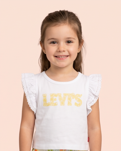 חליפת חצאית מכנס LEVIS מידות 12 חודשים עד 4 שנים לילדים