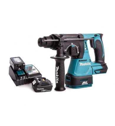 פטישון DHR242 נטען 18V כולל 2 סוללות 5AH מבית Makita