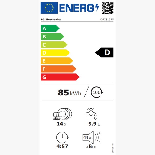 מדיח כלים 14 מערכות כלים LG DFC513FV - גימור נירוסטה