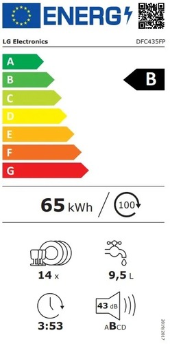 מדיח כלים רחב 60 ס”מ LG אל ג’י DFC435FP נירוסטה