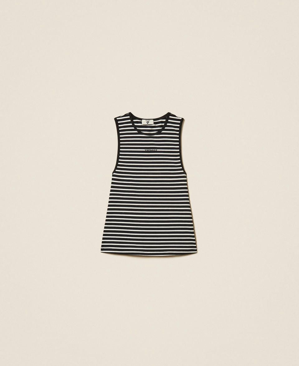 Striped jacquard top