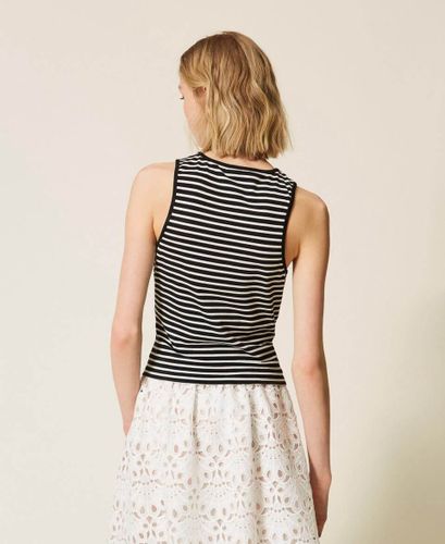 Striped jacquard top