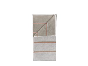 מגבת אמבטיה 70x140 ס"מ Sauna - אפור סופט/ירוק אקליפטוס/טרקוטה