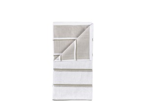 מגבת אמבטיה 70x140 ס"מ Sauna - לבן/אפור סופט/ירוק אקליפטוס
