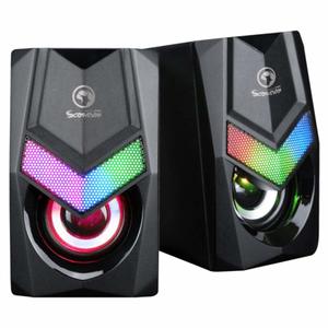 וג רמקולים למחשב מדגם Marvo Scorpion SG-118, המיועדים לגיימינג וכוללים תאורת RGB צבעונית.  Amazon.com Amazon.com להלן פרטים טכניים ומקומות בהם ניתן לרכוש את המוצר בישראל: מפרט טכני עיקרי הספק: 6 וואט (3W x 2). חיבורים: חיבור שמע 3.5 מ"מ (AUX) וחיבור USB ל