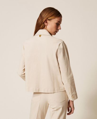 Bull denim jacket with fringes
