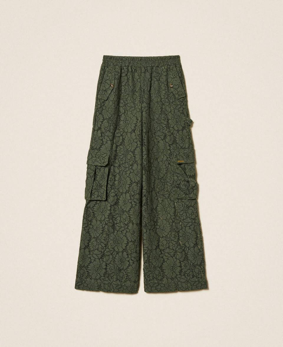 Rébrodé lace cargo trousers 
