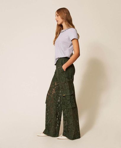Rébrodé lace cargo trousers 