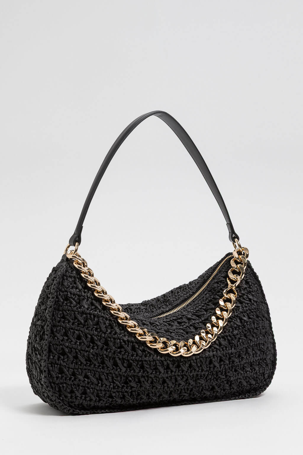 Large crocheted raffia Liliane bag