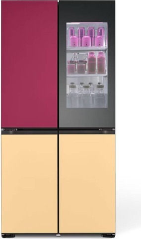 מקרר 4 דלתות 617 ליטר LG R-4D760MDUP Mood UP תאורה מחליפה גוונים !