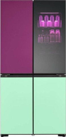 מקרר 4 דלתות 617 ליטר LG R-4D760MDUP Mood UP תאורה מחליפה גוונים !