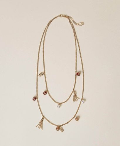 Necklace with pendants and multicolour stones