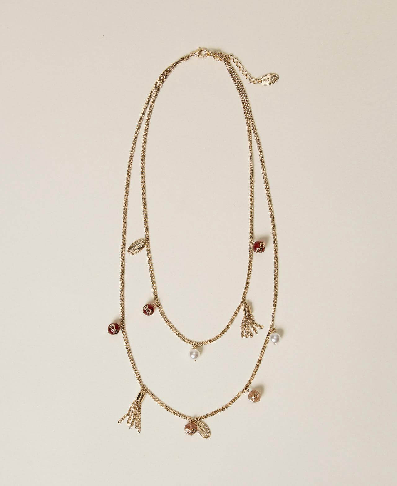 Necklace with pendants and multicolour stones