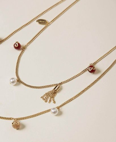 Necklace with pendants and multicolour stones