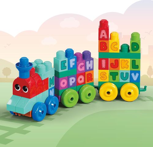 מגה בלוקס - רכבת אותיות 60 חלקים