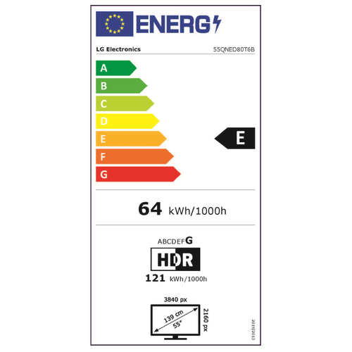 טלוויזיה ‏55 אינץ' ⁦LG 55QNED80T6B⁩