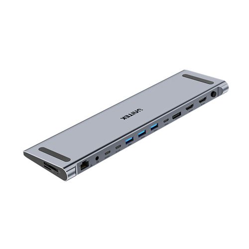 תחנת עגינה אוניברסלית Unitek uHUB15+ USB-C Triple 4K KVM Docking Station
