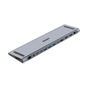 תחנת עגינה אוניברסלית Unitek uHUB15+ USB-C Triple 4K KVM Docking Station