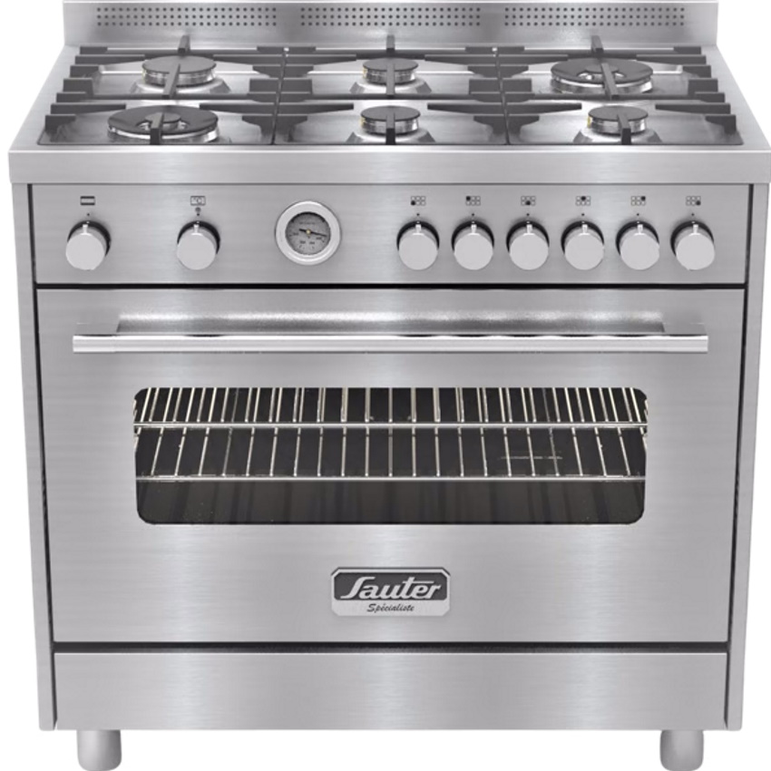 ‎ תנור משולב כיריים 90 ס"מ דגם SAUTER SOC9080IX סאוטר נירוסטה | יבואן רשמי