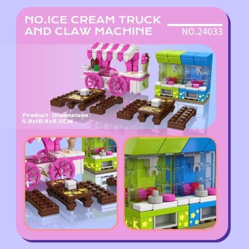 דגם הרכבה אוטו גלידה MOULD KING 24033 IceCream Truck