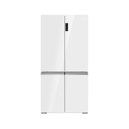 מקרר 4 דלתות Haier HRF825FW מנוע אינברטר 681 ליטר זכוכית לבן כולל משמרת שבת. רוחב: 90.8 ס