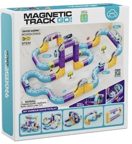 מסלול רכבת מגנטי 115 חלקים Magnetic Track Go  