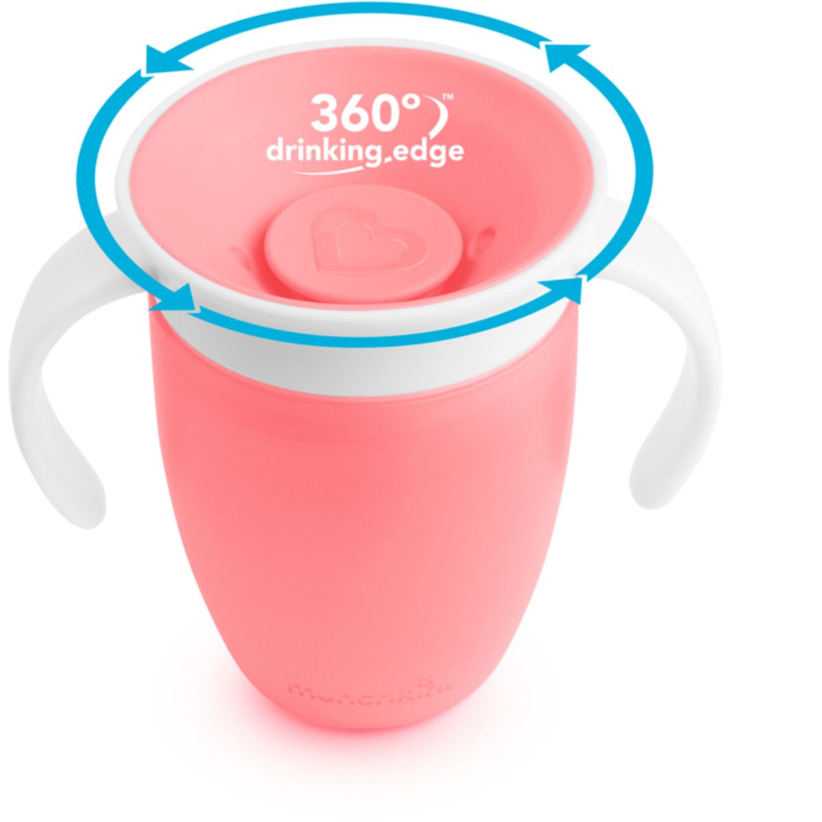 כוס הפלא 360° - עם ידיות אחיזה בנפח 207 מ"ל-אפרסק מנצ