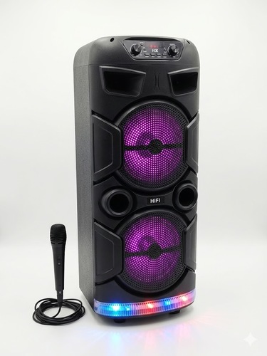 רמקול Bluetooth עוצמתי עם תאורת LED
