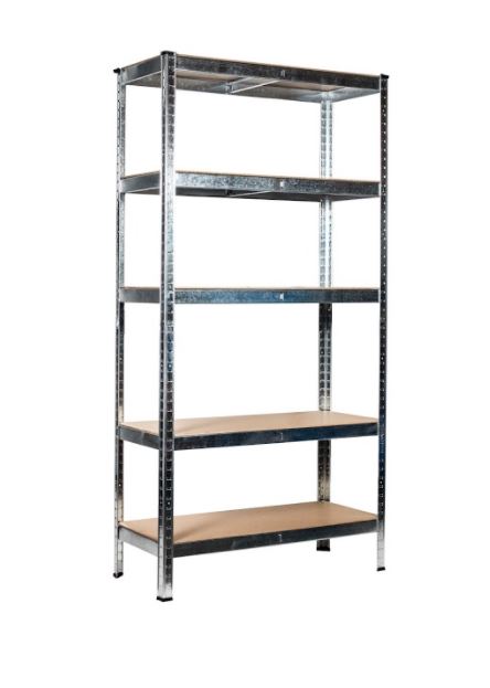 מערכת 5 מדפים 90x40x180 ס"מ מעמס 175 ק"ג - צבע שחור