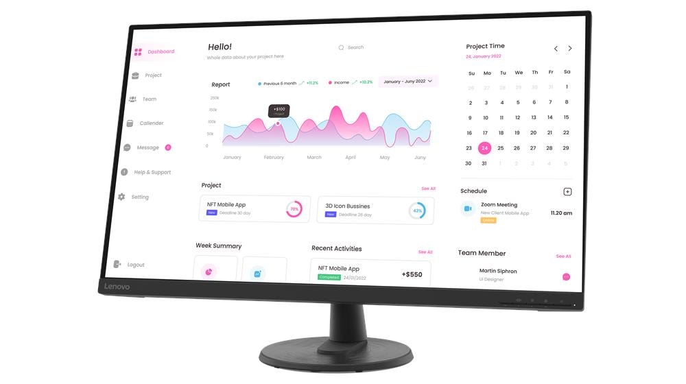 מסך מחשב Lenovo D32-45 Monitor 67A0GAC2IS לנובו