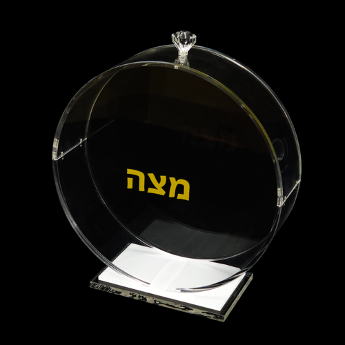 קופסא למצות עגולות אקריליק 