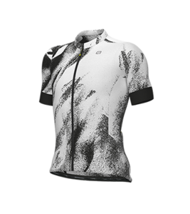 חולצה קצרה רכיבת אופניים גברים PRAGMA TRACE JERSEY שחור-לבן דקיקה קלילה טכנית אלסטית ומנדפת מאוד