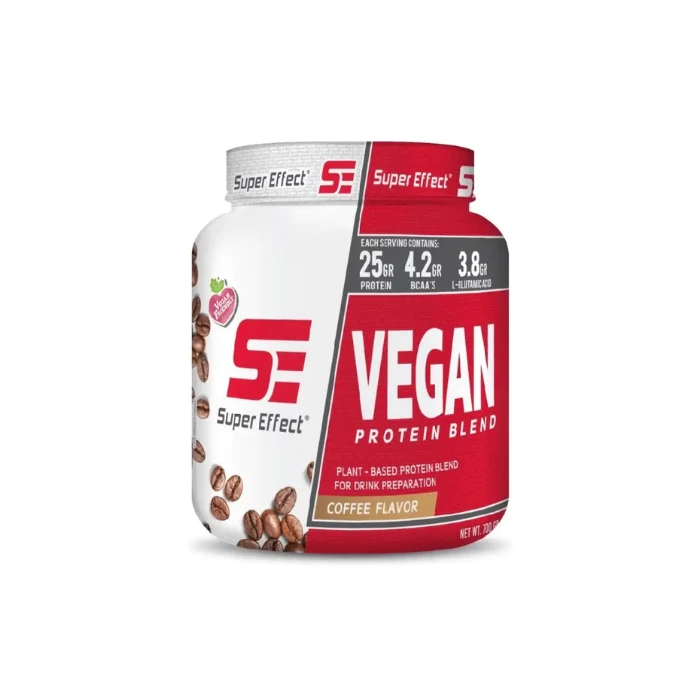 אבקת חלבון טבעונית סופר אפקט 700 גרם | Vegan Protein Blend | בטעם קפה 