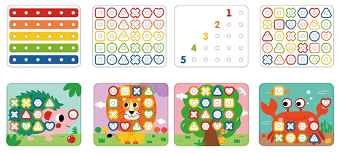 לוח פסיפס והשחלה צבעוני 53 חלקים