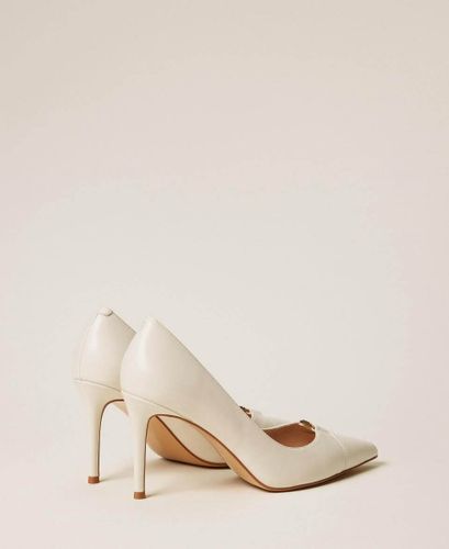 High heeled leather court shoes GIGLIO
