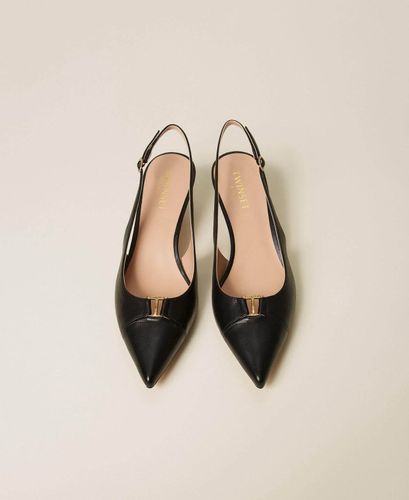 Leather sling backs