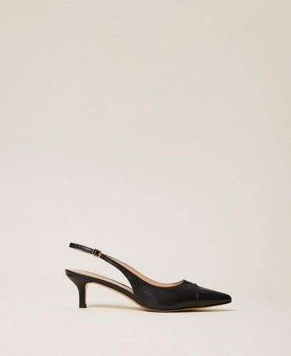Leather sling backs