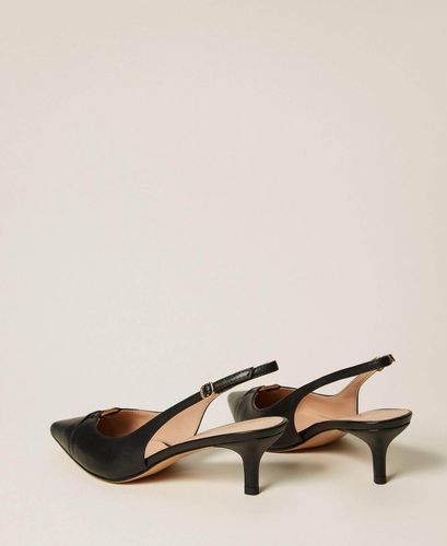 Leather sling backs